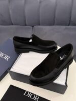 Dior Men Black Leather and Suede Mixed Loafers - Image 2