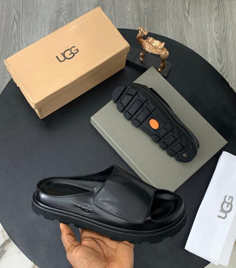 img-20260425-wa0014-yLET2x.jpg Authentic UGG Black Leather Slide Sandals with Box and Dust Bag - Image 1