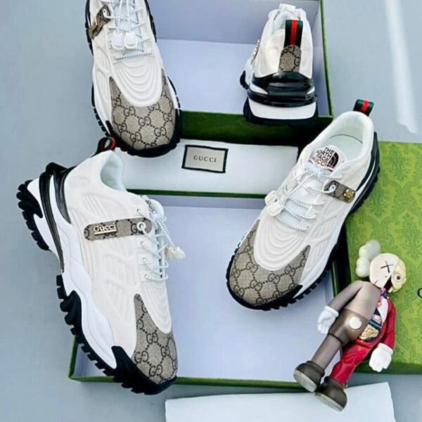 Gucci x The North Face White Sneakers with Signature Monogram