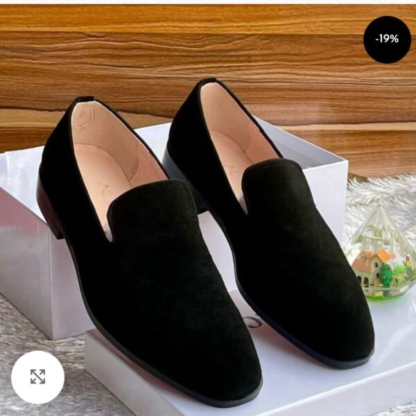 Black Suede Loafers for Men - Slip-On Luxury Shoes