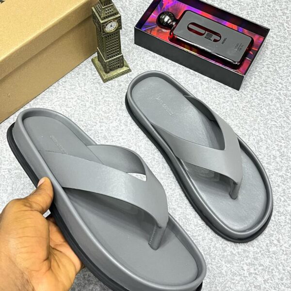 Premium Gray Rubber Flip Flops for Men